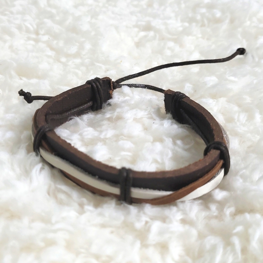 NEW - Handmade Leather Bracelet Cuff